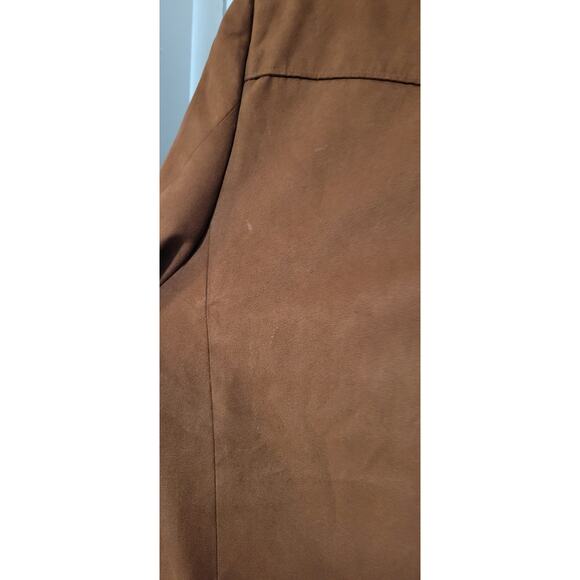 Circle S Mens Faux Suede Blazer Sz 46R 2 Button Blazer Sport Coat Jacket Brown - Picture 8 of 9